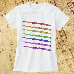 Regenboogfluiten T-shirt