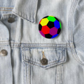 RegenboogFootball in regenboognede Ronde Button 5,7 Cm (In situ)