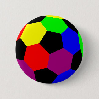 RegenboogFootball in regenboognede Ronde Button 5,7 Cm