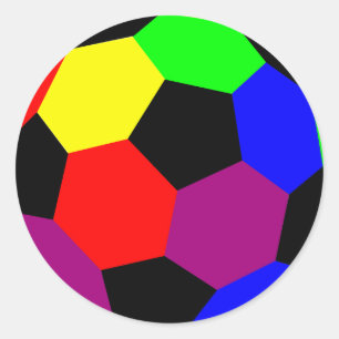 RegenboogFootball in regenboognede Ronde Sticker