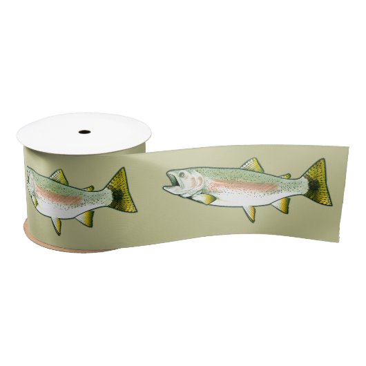 Regenboogforel 3 inch satijnen lint (Spoel)
