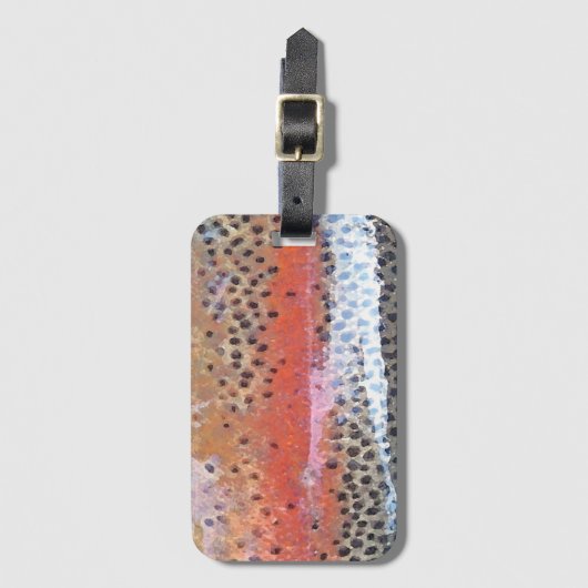 Regenboogforel Abstract huidpatroon Bagagelabel (Voorkant (verticaal))