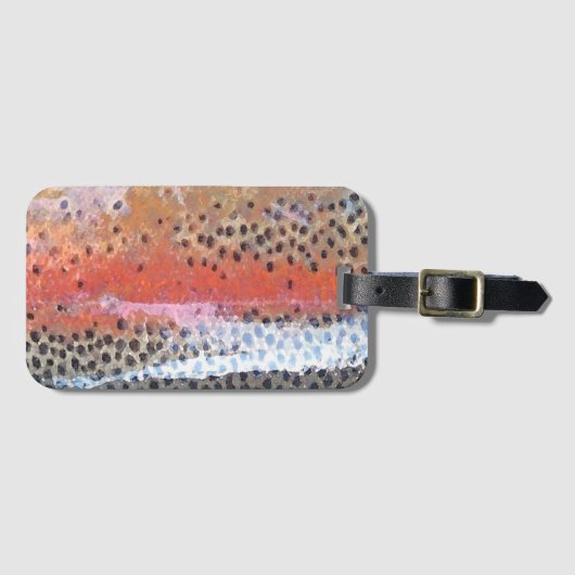 Regenboogforel Abstract huidpatroon Bagagelabel (Voorkant (horizontaal))