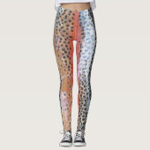 Regenboogforel Abstract huidpatroon Leggings (Voorkant)