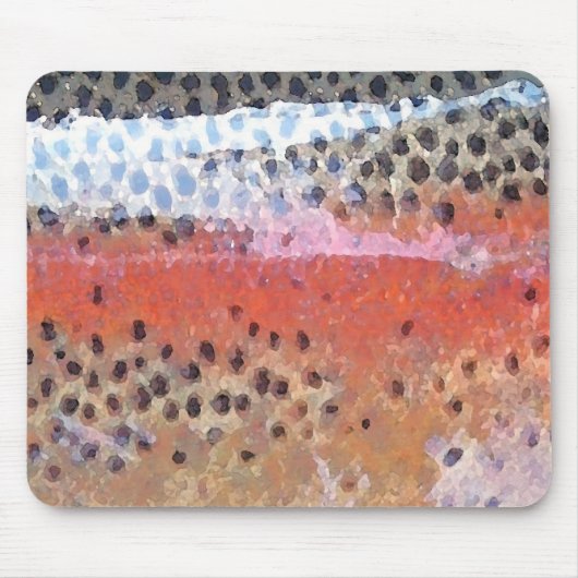 Regenboogforel Abstract huidpatroon Muismat (Voorkant)