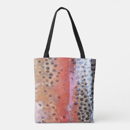 Regenboogforel Abstract huidpatroon Tote Bag (Achterkant)