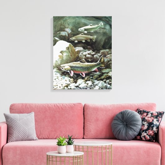 regenboogforel Artikel 2 Canvas Afdruk (Insitu (Woonkamer))