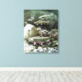 regenboogforel Artikel 2 Canvas Afdruk (Insitu (Houten vloer))