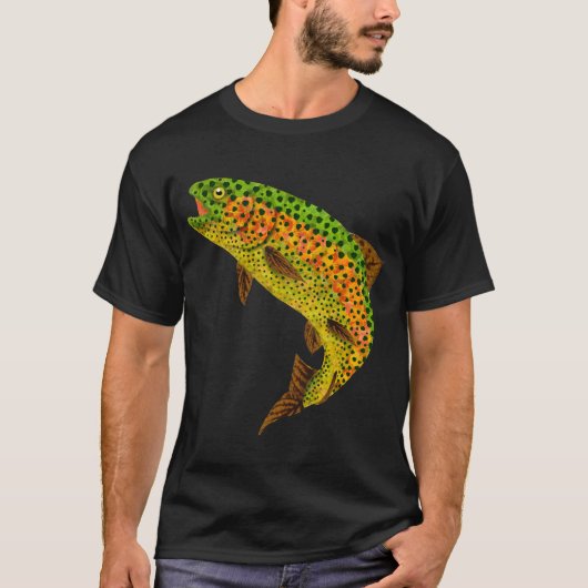 Regenboogforel Aspenblad 1 T-shirt (Voorkant)