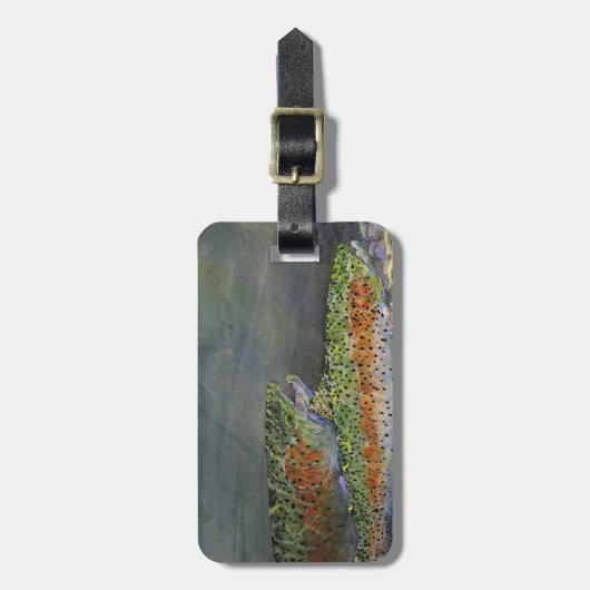 Regenboogforel Bagagelabel (Voorkant verticaal)