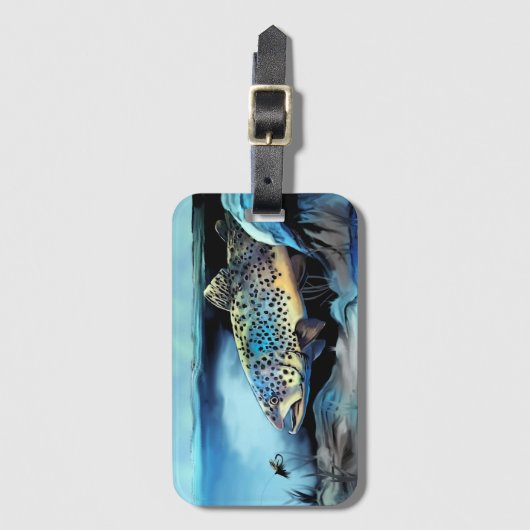 Regenboogforel Bagagelabel (Voorkant (verticaal))