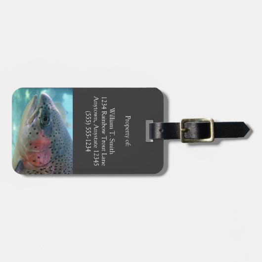  regenboogforel Bagagelabel (Voorkant horizontaal)