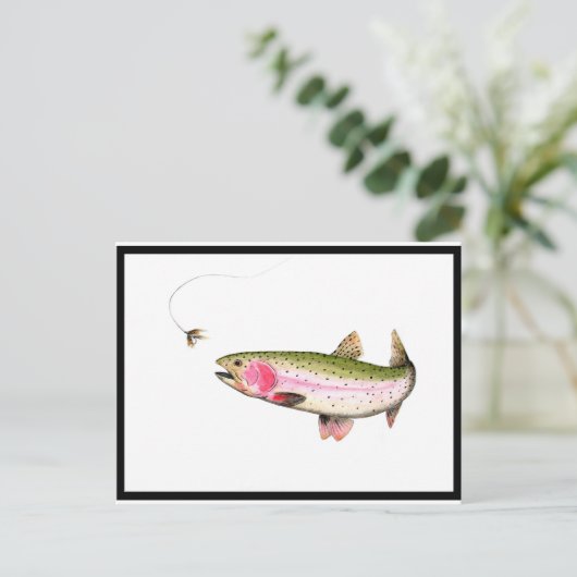 Regenboogforel Briefkaart (Staand voorkant)