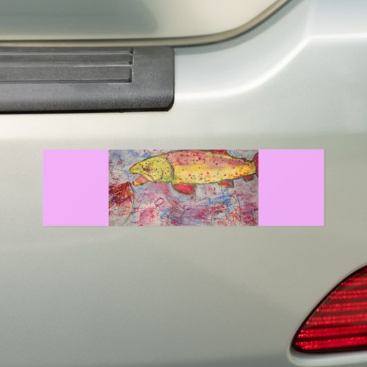Regenboogforel Bumpersticker (Op auto)