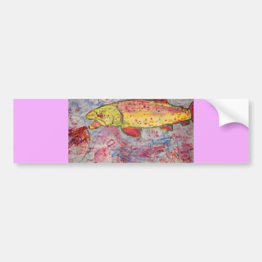 Regenboogforel Bumpersticker (Voorkant)