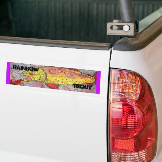 regenboogforel bumpersticker (Op Truck)