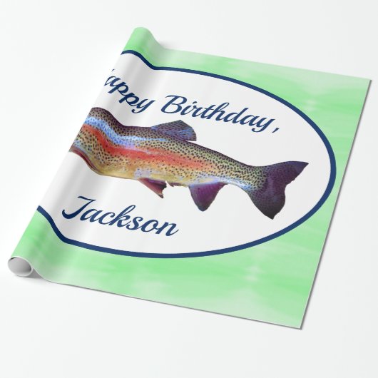 Regenboogforel Cadeaupapier (Uitgerold)