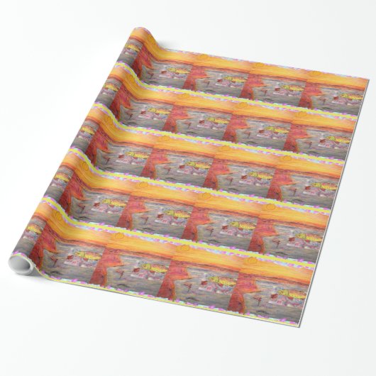 regenboogforel cadeaupapier (Uitgerold)