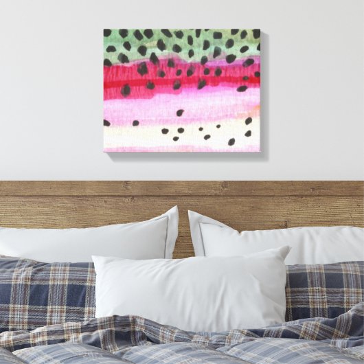 Regenboogforel Canvas Afdruk (Insitu (Slaapkamer))