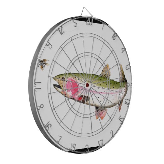 Regenboogforel Dartbord (Voorkant Links)