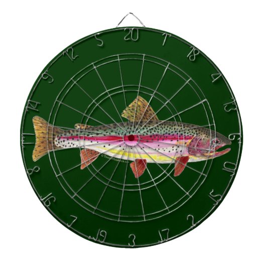 Regenboogforel Dartbord (Voorkant)