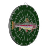 Regenboogforel Dartbord (Voorkant Links)