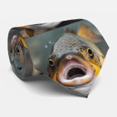 Regenboogforel die Vist Fotocollage Stropdas (Opgerold)