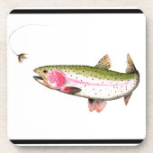 Regenboogforel Drankjes Onderzetter (Voorkant)