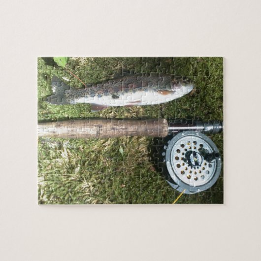 regenboogforel en vliegreel legpuzzel (Horizontaal)