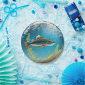 Regenboogforel Flyfishing Papieren Bordje (Feest)