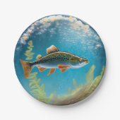 Regenboogforel Flyfishing Papieren Bordje (Voorkant)