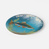Regenboogforel Flyfishing Papieren Bordje (Gekanteld)