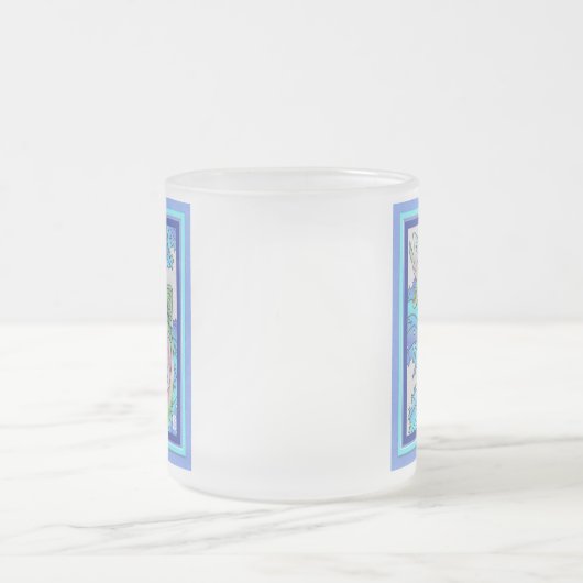 Regenboogforel Frosted Glass Mok (Center)