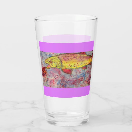 Regenboogforel Glas (Achterkant)