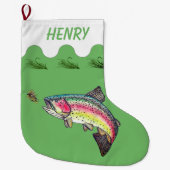 Regenboogforel Grote Kerstsok (Voorkant)