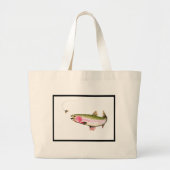 Regenboogforel Grote Tote Bag (Voorkant)