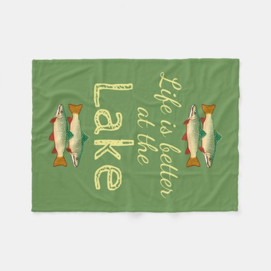 Regenboogforel | Het leven in het meer is beter Fleece Deken (Voorkant (Horizontaal))