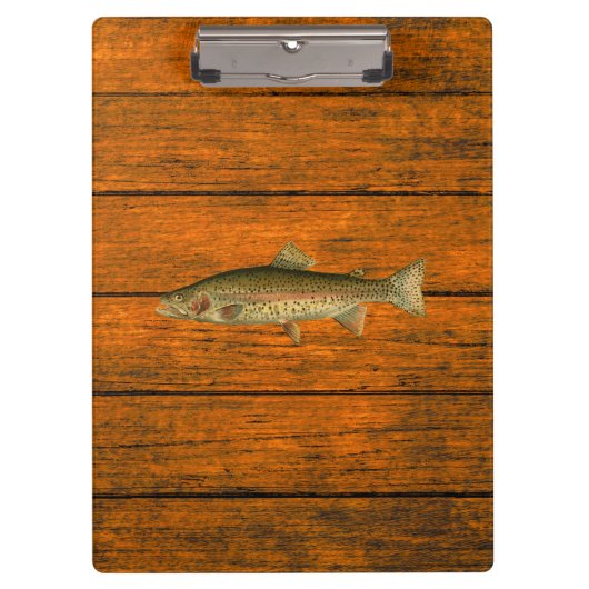  regenboogforel houtnerf klembord (Voorkant)