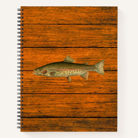 Regenboogforel Houtnerf Spiraal Notebook Notitieboek (Voorkant)