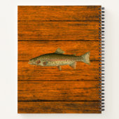 Regenboogforel Houtnerf Spiraal Notebook Notitieboek (Achterkant)