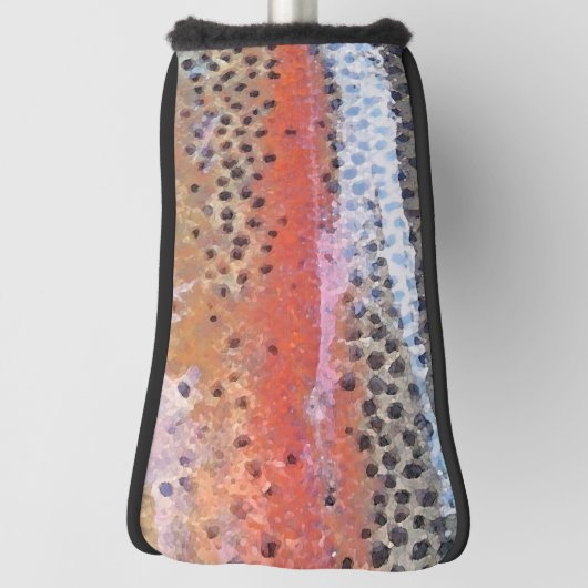 Regenboogforel huid Abstract patroonputter Golfheadcover (Draai 90)