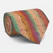 Regenboogforel Huin gepotte Stropdas met strips (Opgerold)