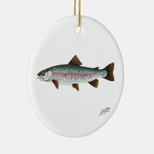 Regenboogforel Keramisch Ornament (Rechts)