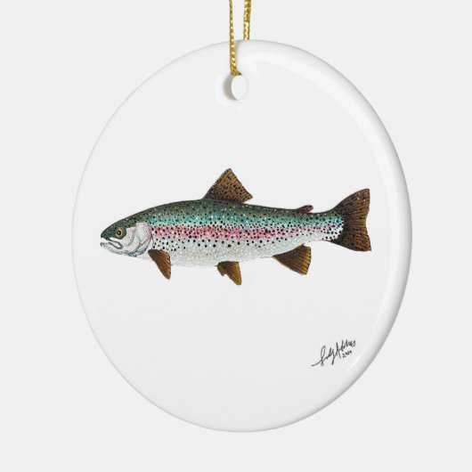 Regenboogforel Keramisch Ornament (Links)