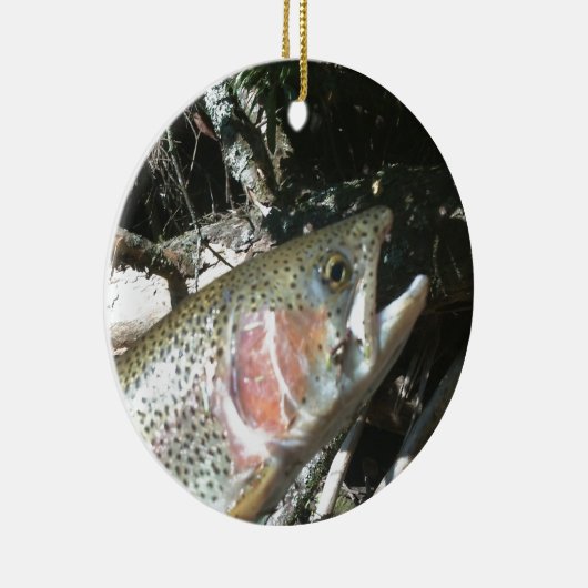 Regenboogforel Keramisch Ornament (Rechts)