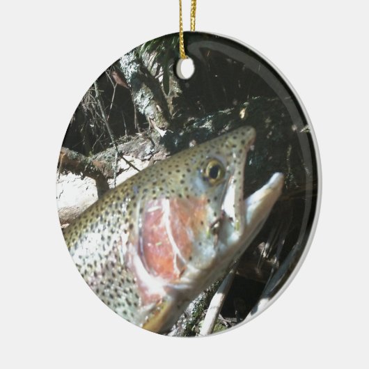 Regenboogforel Keramisch Ornament (Links)