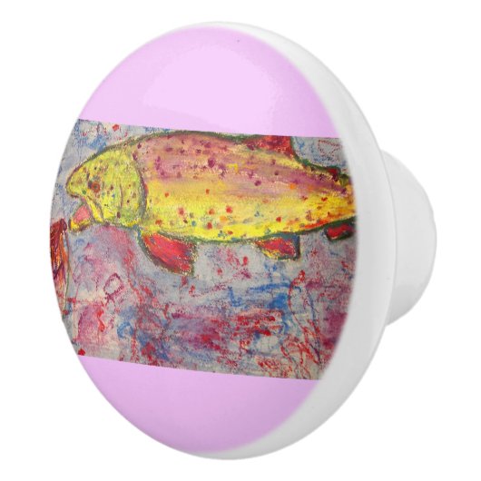 Regenboogforel Keramische Knop (Rechts)