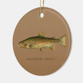 Regenboogforel kerstversiering keramisch ornament (Links)