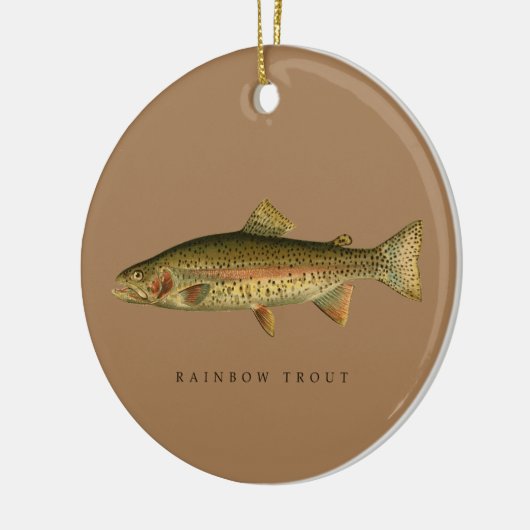 Regenboogforel kerstversiering keramisch ornament (Links)