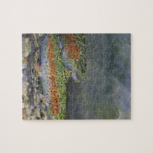 Regenboogforel Legpuzzel (Horizontaal)